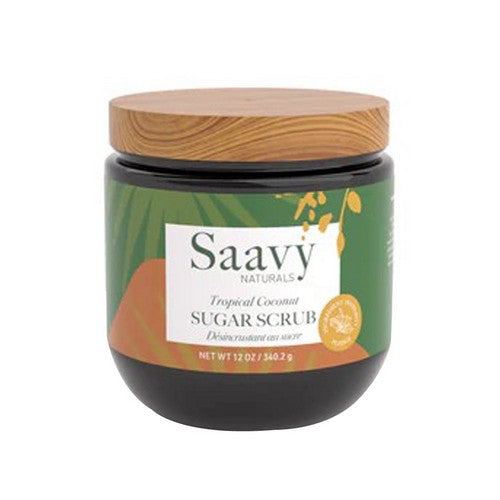 Saavy Naturals, Tropical Coconut Sugar Scrub, 12 Oz