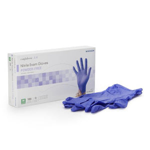 McKesson, Confiderm 3.0 Nitrile Exam Glove Medium Blue, Box Of 100