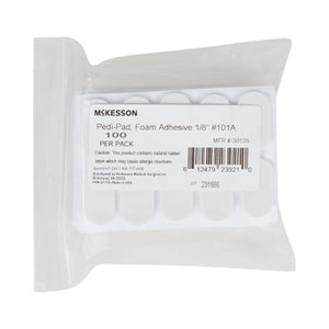 McKesson, Protective Pad Size 101-A Adhesive Foot 30126, Pack Of 100