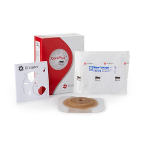 SteadMed, Hollister CeraPlus Skin Barrier Soft Convex Extended Wear Tape Borders 2-3/4" Flange Beige, Box Of 5