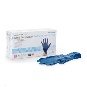 McKesson, Confiderm 6.8C Nitrile Exam Glove Small Blue, Box Of 100