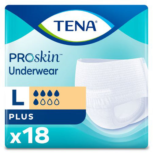 Tena, Proskin Plus Underwear Adult Large Unisex, Pack Of 18
