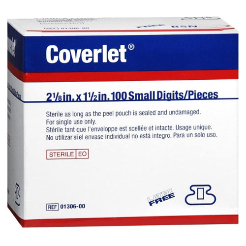Coverlet, Fingertip Tan Adhesive Strip 1+ x 2+ Inch, Box Of 100