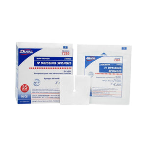 Dukal, Sterile I.V. / Drain Split Dressing 2 x 2 Inch, Box Of 35