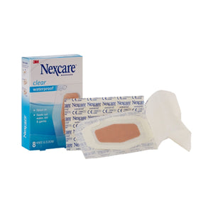 Nexcare, Waterproof Knee / Elbow Sheer Adhesive Strip 2-3/8 x 3+ Inch, Box Of 8