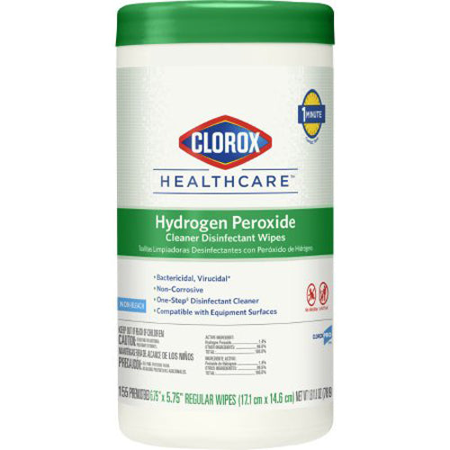 Clorox Healthcare, Surface Disinfectant Cleaner Premoistened Hydrogen Peroxide Wipe Unscented, Box Of 1