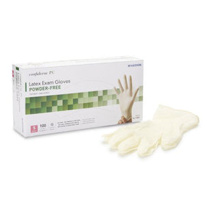 McKesson, Confiderm Latex Exam Glove Small Ivory, Box Of 100
