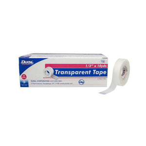 Dukal, Transparent Medical Tape 1 Inch x 10 Yard, Box Of 12