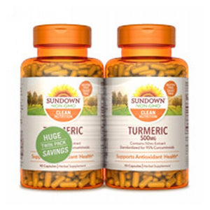 Sundown Naturals, Turmeric Twin Pack, 500mg, 90 + 90 Count