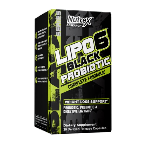 Nutrex Research, LIPO-6 Black Probiotic, 30 Capsules