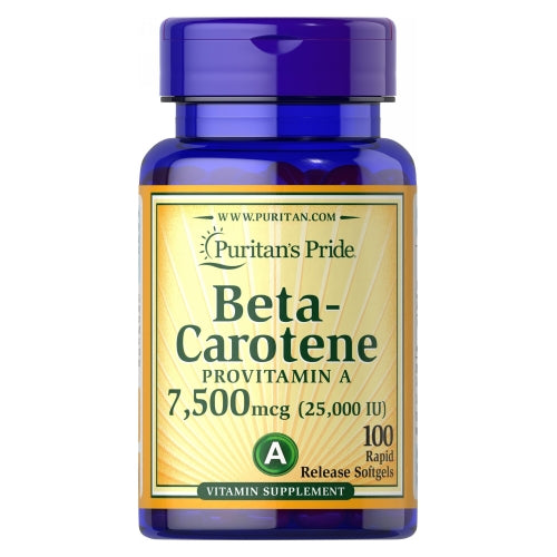 Puritan's Pride, Beta-Carotene 25,000 IU, 100 Softgels