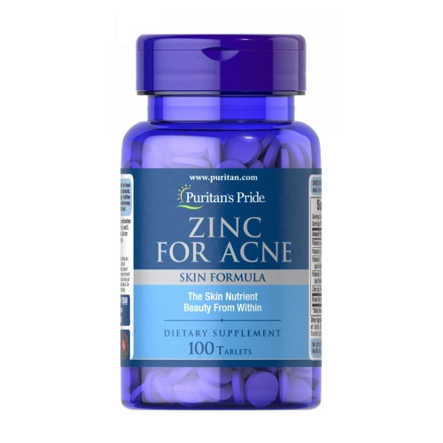 Puritan's Pride, Zinc for Acne, 100 Tablets
