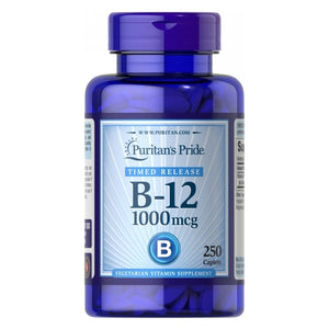 Puritan's Pride, Vitamin B-12 1000 mcg Timed Release, 250 Caplets