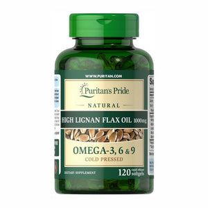 Puritan's Pride, Natural Flax Oil, 1000 mg, 120 Rapid Release Softgels