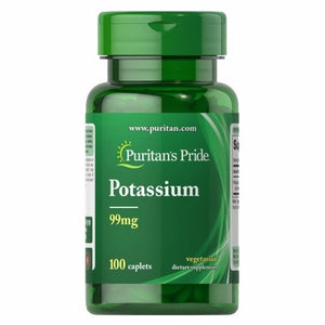 Puritan's Pride, Potassium, 99 mg, 100 Caplets