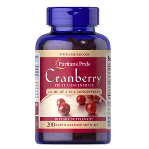 Puritan's Pride, Triple Strength Cranberry Fruit Concentrate, 12600 mg, 200 Softgels