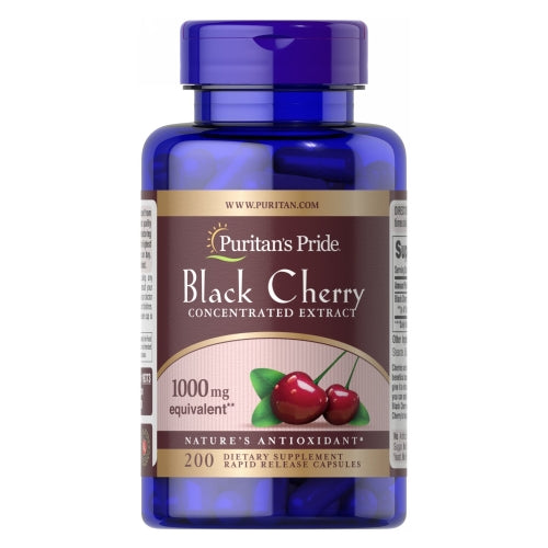 Puritan's Pride, Black Cherry Concentrated Extract, 1000 mg, 200 Capsules
