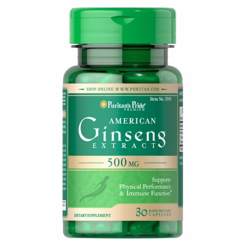 Puritan's Pride, American Ginseng Extract, 500 mg, 30 Capsules