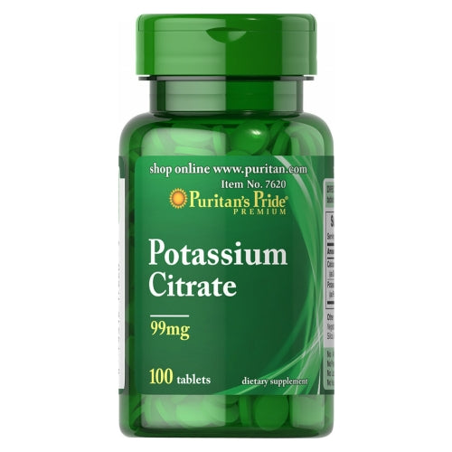 Puritan's Pride, Potassium Citrate, 99 mg, 100 Tablets
