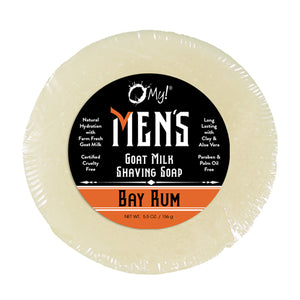 O MY!, Men'S Goat Milk Shaving Soap Bay Rum, 5.5 Oz