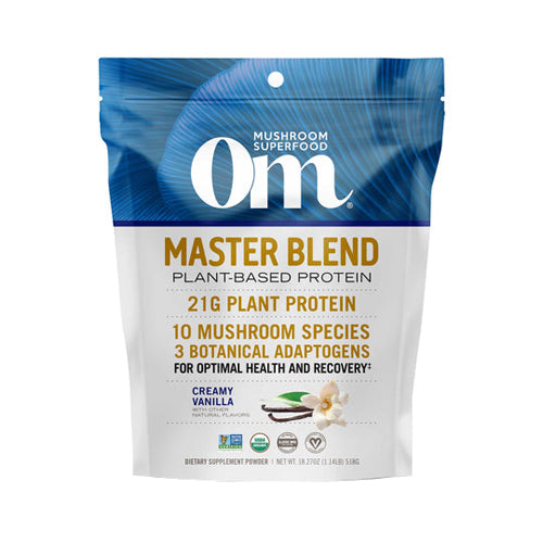 Om Mushrooms, Organic Master Blend Plant-Based Protein Creamy Vanilla, 18.27 Oz