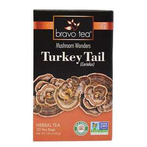 Bravo Tea & Herbs, Turkey Tail Mushroom Herbal Tea, 20 Bags
