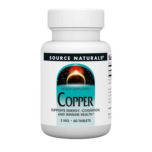 Source Naturals, Copper, 3 mg, 60 Tabs