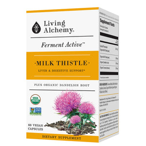 Living Alchemy, Fermented Milk Thistle Normalises Liver Function And Detoxification, 60 Caps