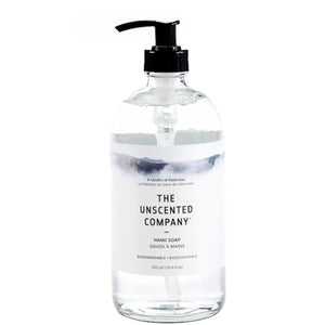 The Unscented Company, Hand Soap Refillable Glass Bottle Unscented, 15.7 Oz