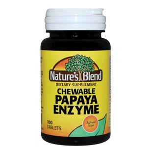 Nature's Blend, Papaya Enzyme Chewable, 100 Tabs