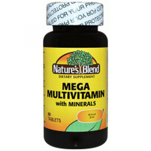 Nature's Blend, Mega Multi With Minerals, 60 Tabs