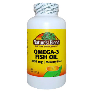 Nature's Blend, Omega 3 Fish Oil, 1000 mg, 300 Softgels