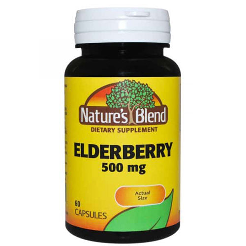 Nature's Blend, Elderberry, 500 mg, 60 Caps