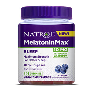 Natrol, MelatoninMax Sleep Blueberry, 10 Mg, 80 Gummies
