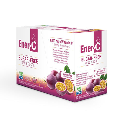 Ener-C, Vitamin C Multivitamin Drink Mix Sugar Free Passion Fruit, 1000 Mg, 30 Packets