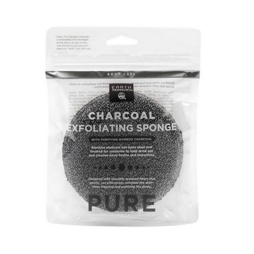 Earth Therapeutics, Chorcoal Exfoliating Round Sponge, 1 Count