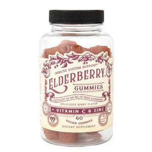 Roots And Leaves, Elderberry Vitamin C Zinc Gummies, 60 Count