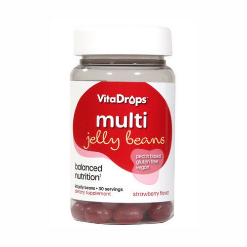 Vitadrops, Multi Jelly Beans Strawberry, 90 Count