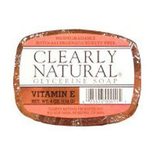 Clearly Natural, Essentials Glycerin Bar Soap Vitamin E, 4 Oz
