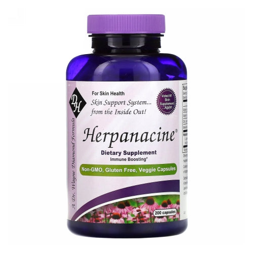 Diamond Herpanacine, Herpanacine Vegetarian Capsules For Healthy Skin, 200 Caps