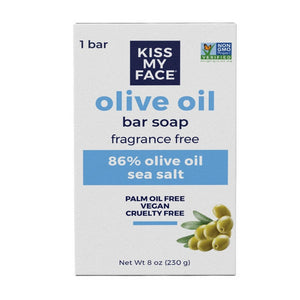 Kiss My Face, Olive Oil Bar Soap Fragrance Free, 8 Oz