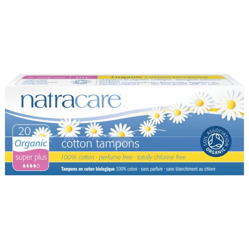 Natracare, Organic Cotton Tampons Super Plus Without Applicator, 20 Count