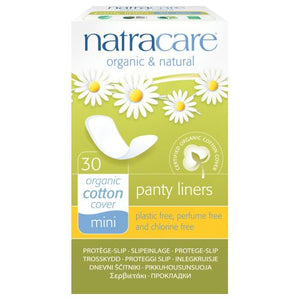 Natracare, Panty Liners Organic Cotton Cover Mini, 30 Count
