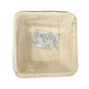 Earth Cleanse, Areca Palm Leaf Square Bowls 4-Inch, Pack of 25