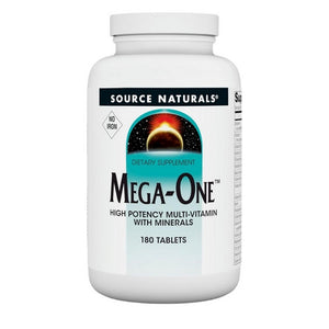 Source Naturals, Mega-One Multi-Vitamin Iron Free, 180 Tabs