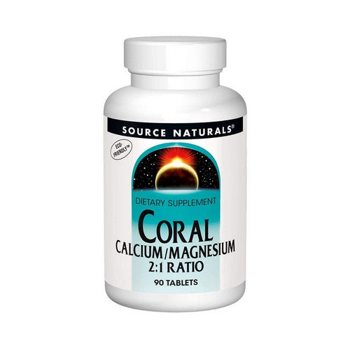 Source Naturals, Coral Calcium & Magnesium 2:1 Ratio, 90 Tabs