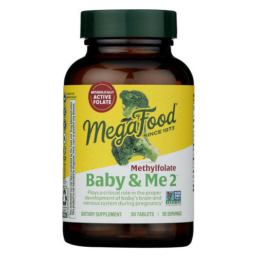 MegaFood, Baby And Me 2 MethylFolate, 30 Count