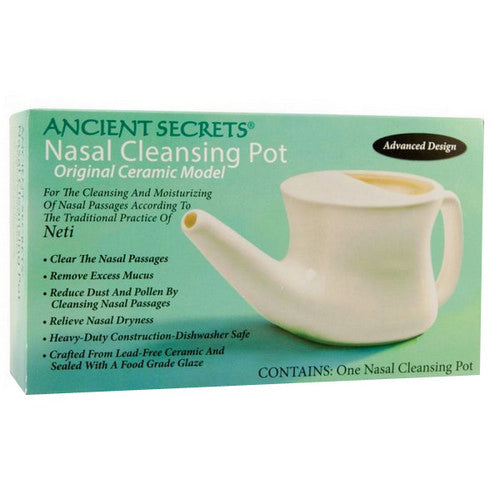 Ancient Secrets, Nasal Cleansing Ceramic Pot, 1 Pot