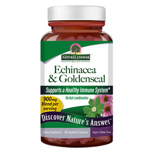 Nature's Answer, Echinacea And Goldenseal, 900 Mg, 60 Veg Caps