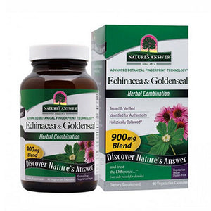Nature's Answer, Echinacea and Goldenseal Root, 900 Mg, 90 Veg Caps